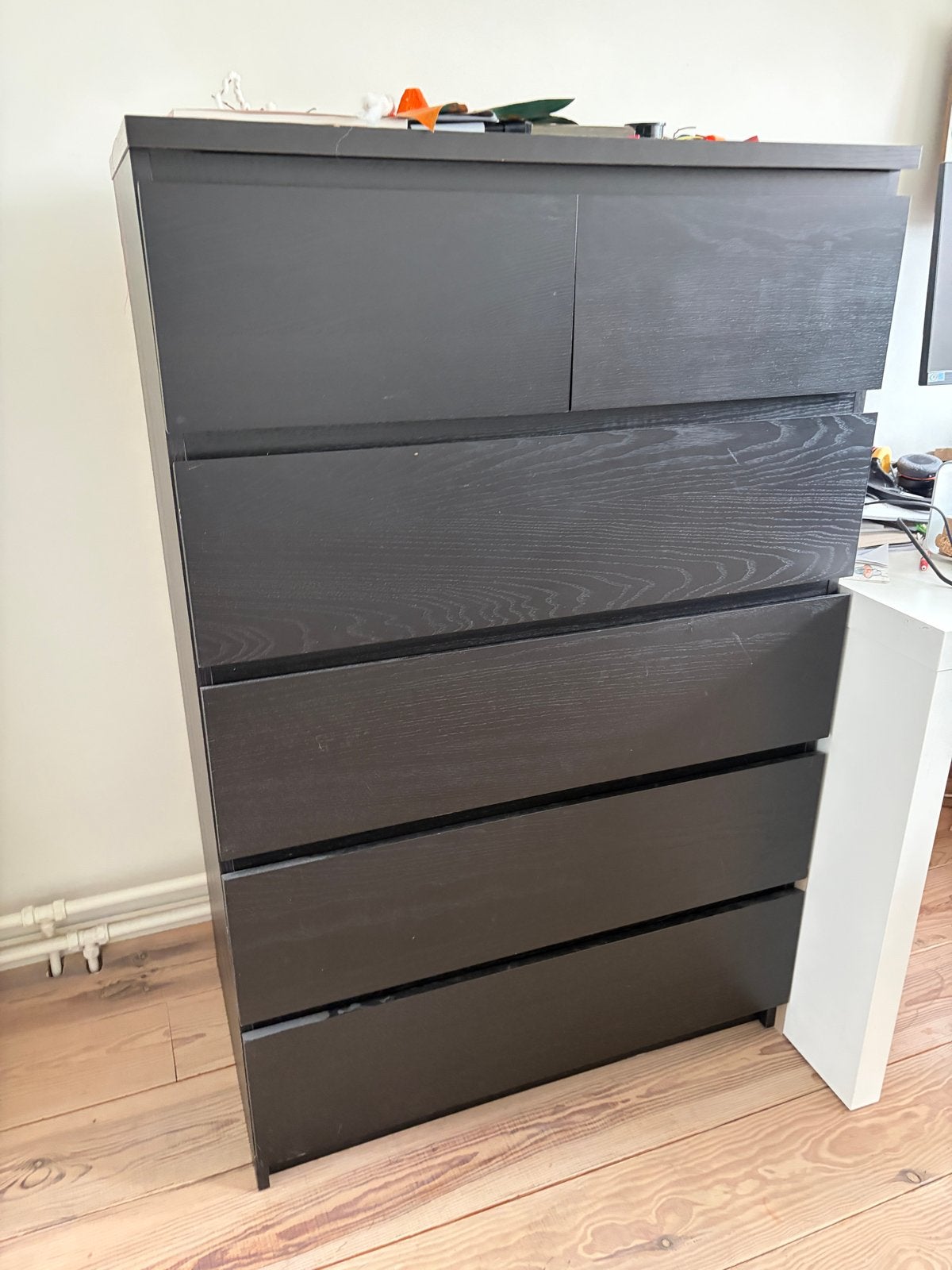 Zwarte IKEA Malm kast voor de snelle koper!, Huis en Inrichting, Ophalen, Gebruikt, 5 laden of meer, 100 tot 150 cm