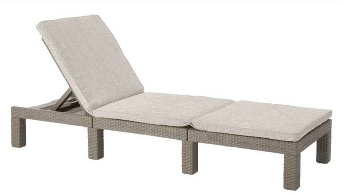 Ligbed 65x195x25,5 cm - Eenvoudig uit elkaar te halen, Ophalen of Verzenden, Gebruikt, Wicker, Inklapbaar