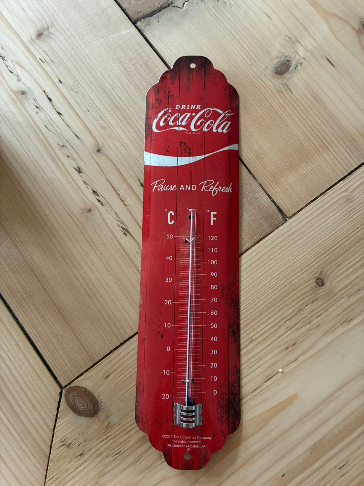 Thermometer van Coca Cola, Decoratieve thermometer, Ophalen of Verzenden, Zo goed als nieuw, Metaal