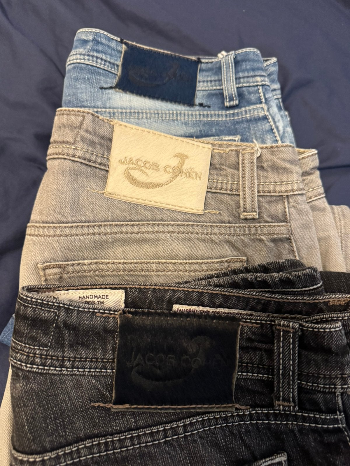 Drie Jacob Cohen jeans, Verzenden, Zo goed als nieuw, Overige kleuren, W33 - W34 (confectie 48/50)