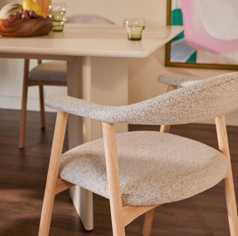 by fonQ Nordic Eetkamerstoel Eikenhout Greige | Van €189, nu, Byfonq, Overige kleuren, Byfonq, Nieuw