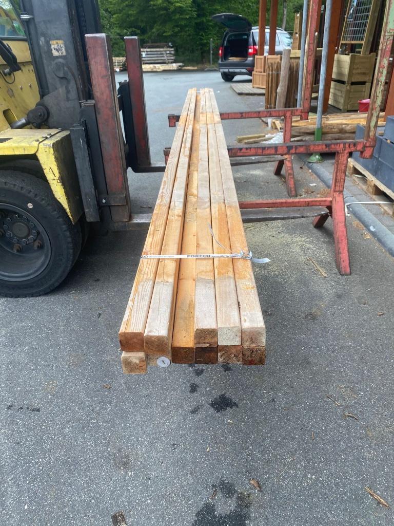 Onbehandelde palen 45x45mm 420cm nr. 720, Tuin en Terras, Palen, Balken en Planken, Ophalen, 250 cm of meer, Palen