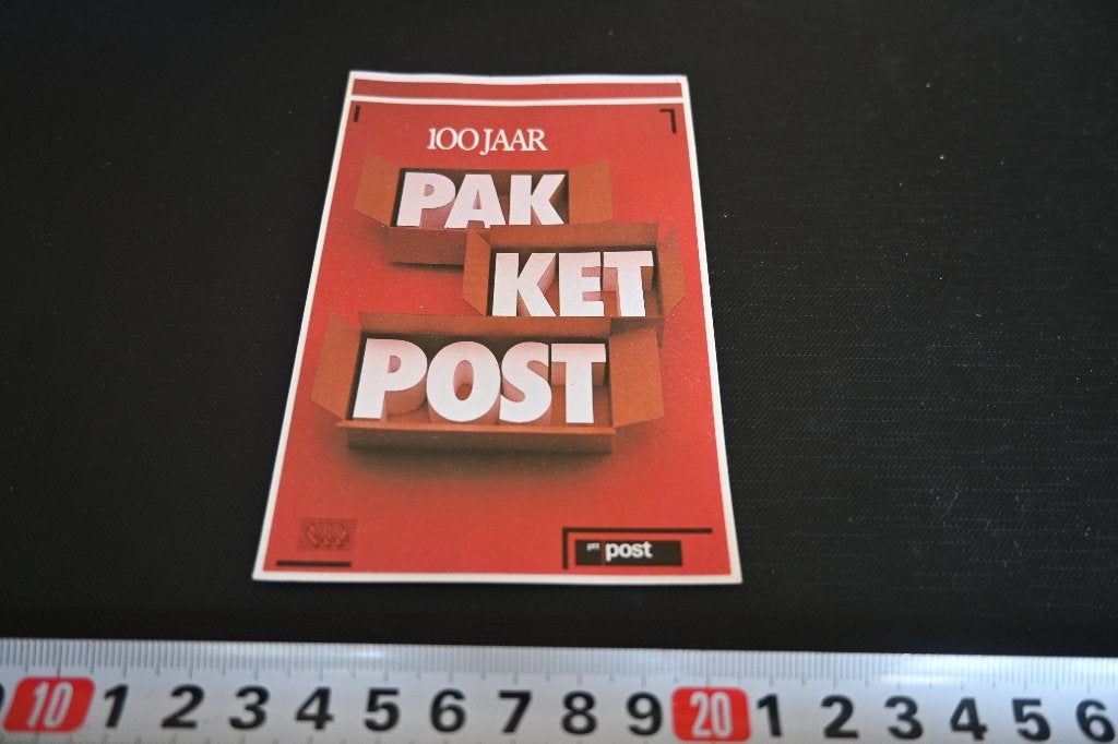sticker PTT POST 100 jaar Pak Ket Post, Ophalen of Verzenden, Zo goed als nieuw