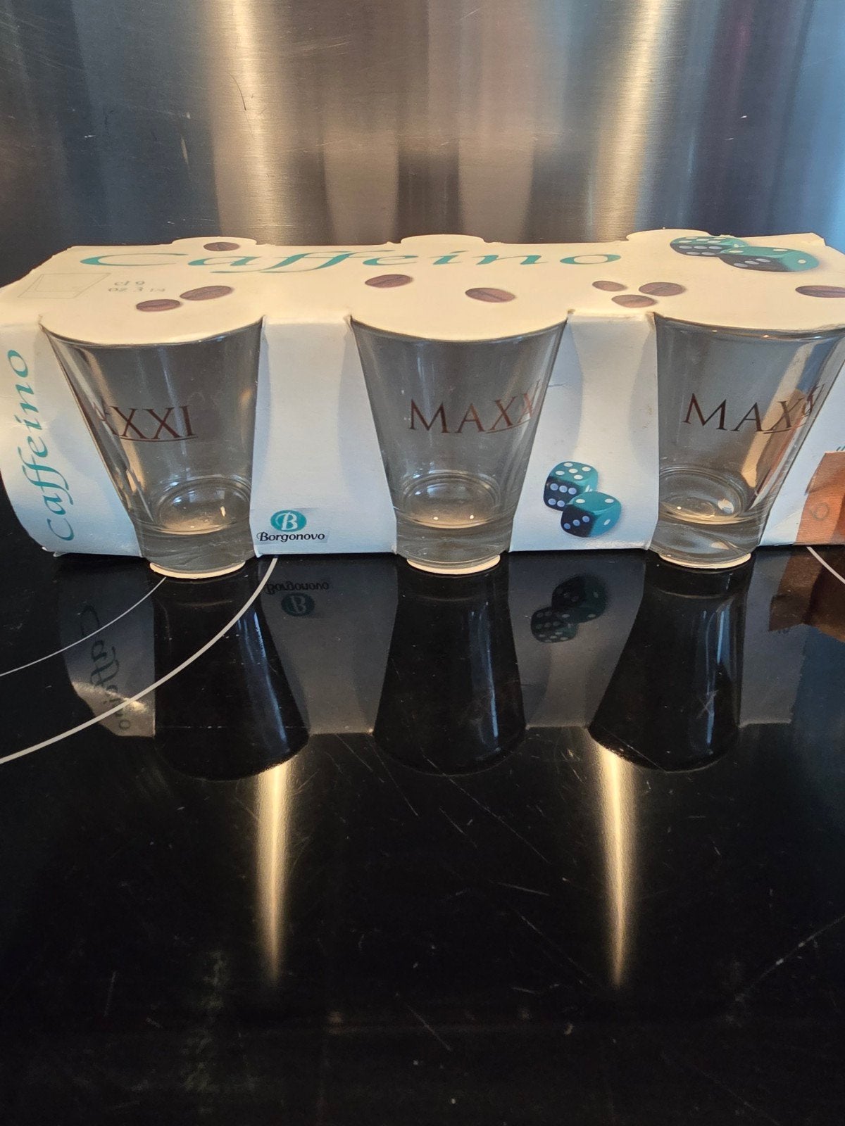 6 nieuwe espressoglazen Caffeino, Ophalen of Verzenden, Nieuw, Glas, Overige merken