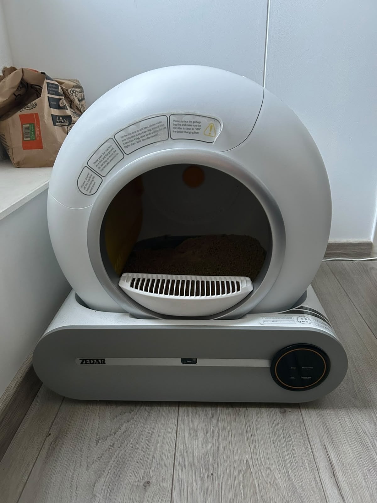 Zedar automatische kattenbak, Ophalen of Verzenden, Zelfreinigend, Gebruikt, Open
