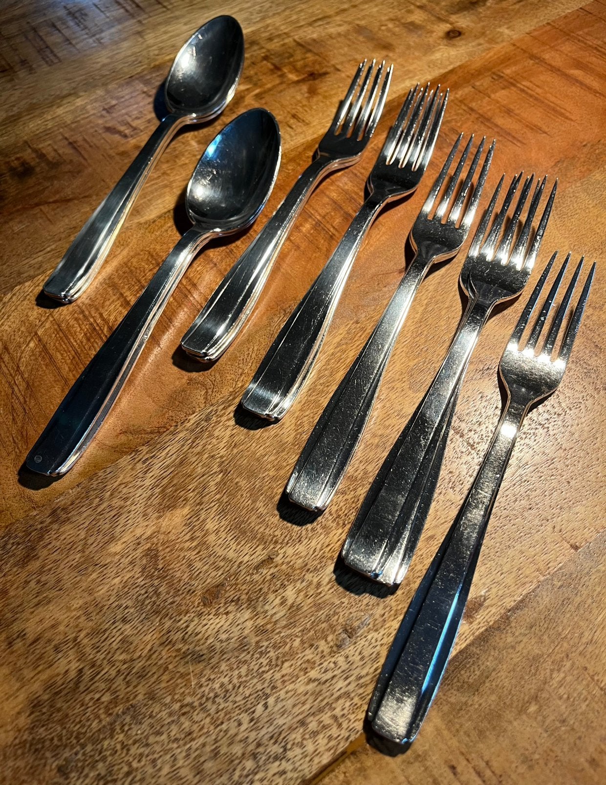 Bestek Gero Nordique 4 diner lepels en 9 dinervorken, Ophalen of Verzenden, Zo goed als nieuw, Zilver