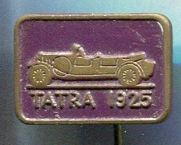 TATRA 1925 paars op koper oldtimer auto speldje ( D_079), Ophalen of Verzenden, Zo goed als nieuw, Transport, Speldje of Pin