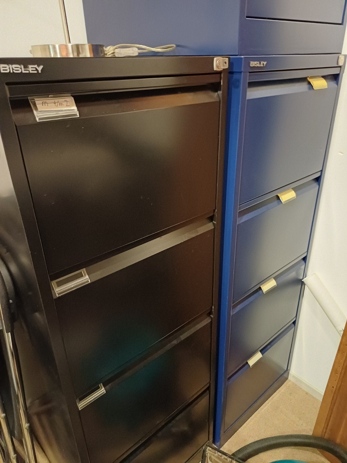 Bisley Archiefkast met 4 Lades - Zwart 2x, Ophalen, Minder dan 50 cm, Gebruikt, 100 tot 150 cm
