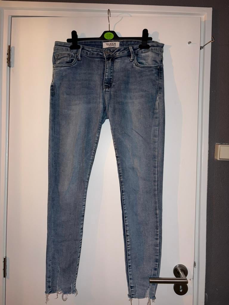 Queen hearts skinny jeans maat L, Ophalen of Verzenden