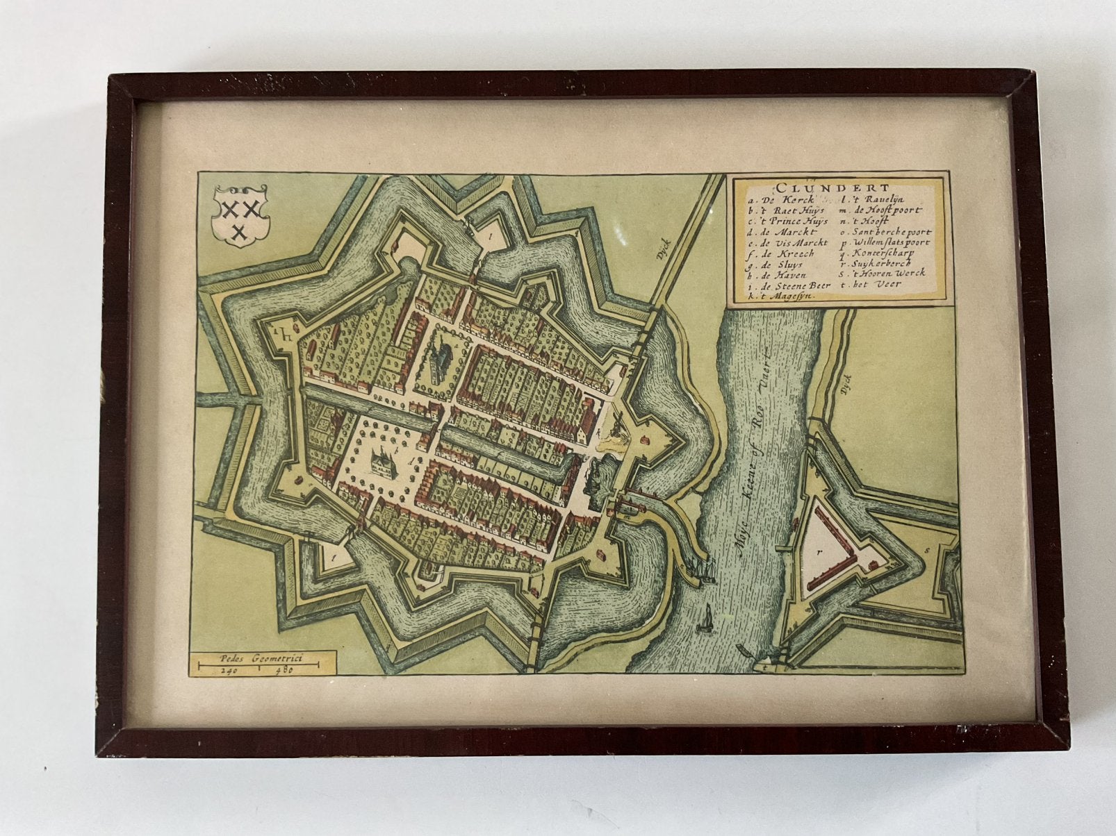Plattegrond Clundert/Klundert Joan Blaeu 1649; 27,5 x 20 cm, Antiek en Kunst, Ophalen of Verzenden