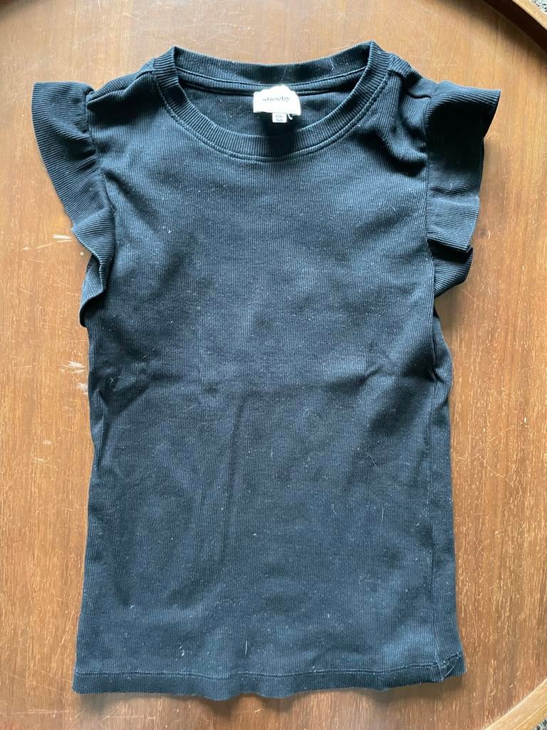 Shoeby stijlvolle zwarte top met ruches, Ophalen of Verzenden, Zo goed als nieuw, Meisje, Shirtje of Longsleeve