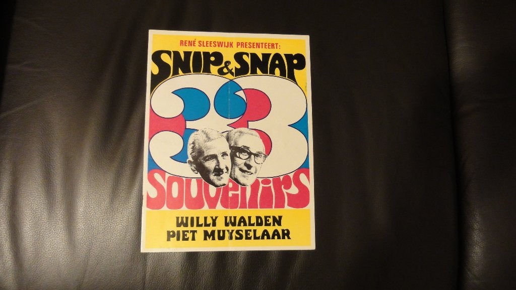Snip en Snap oude programmabladen, Stand-up of Theatershow, Overige artiesten, Gebruikt, Verzenden