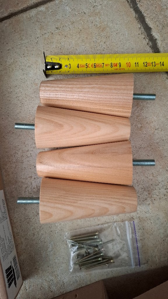 8 x meubelpoten bedpoten stoelpoten hout M7, Ophalen of Verzenden, Nieuw, Hout
