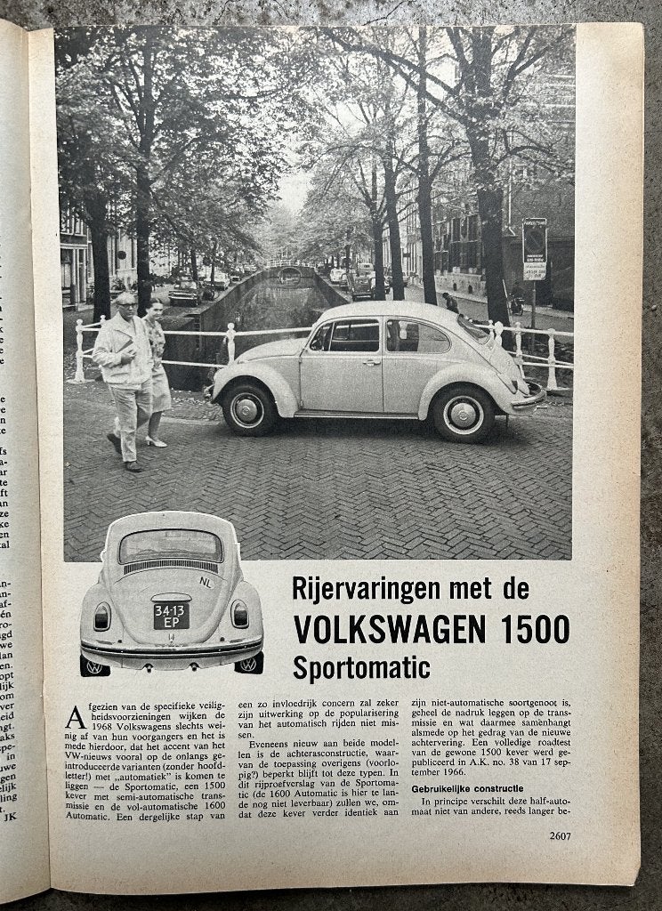 Volkswagen 1500 ( VW Kever ) test in Autokampioen 1967, Gelezen, Ophalen of Verzenden, Autokampioen, Volkswagen
