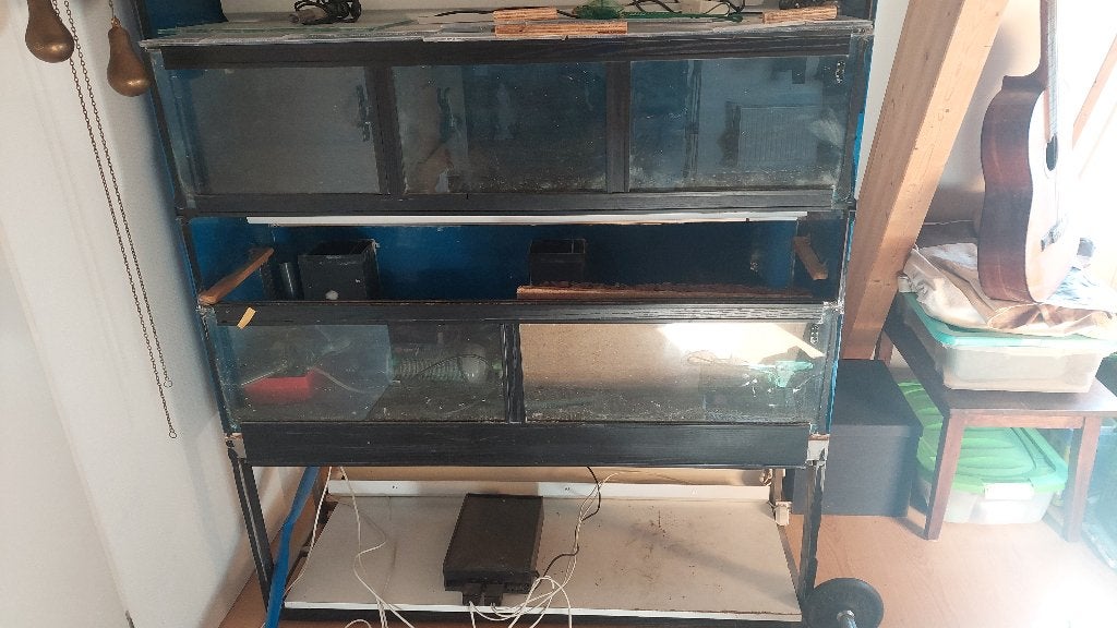2 grote aquaria, Ophalen, Gebruikt, Leeg aquarium