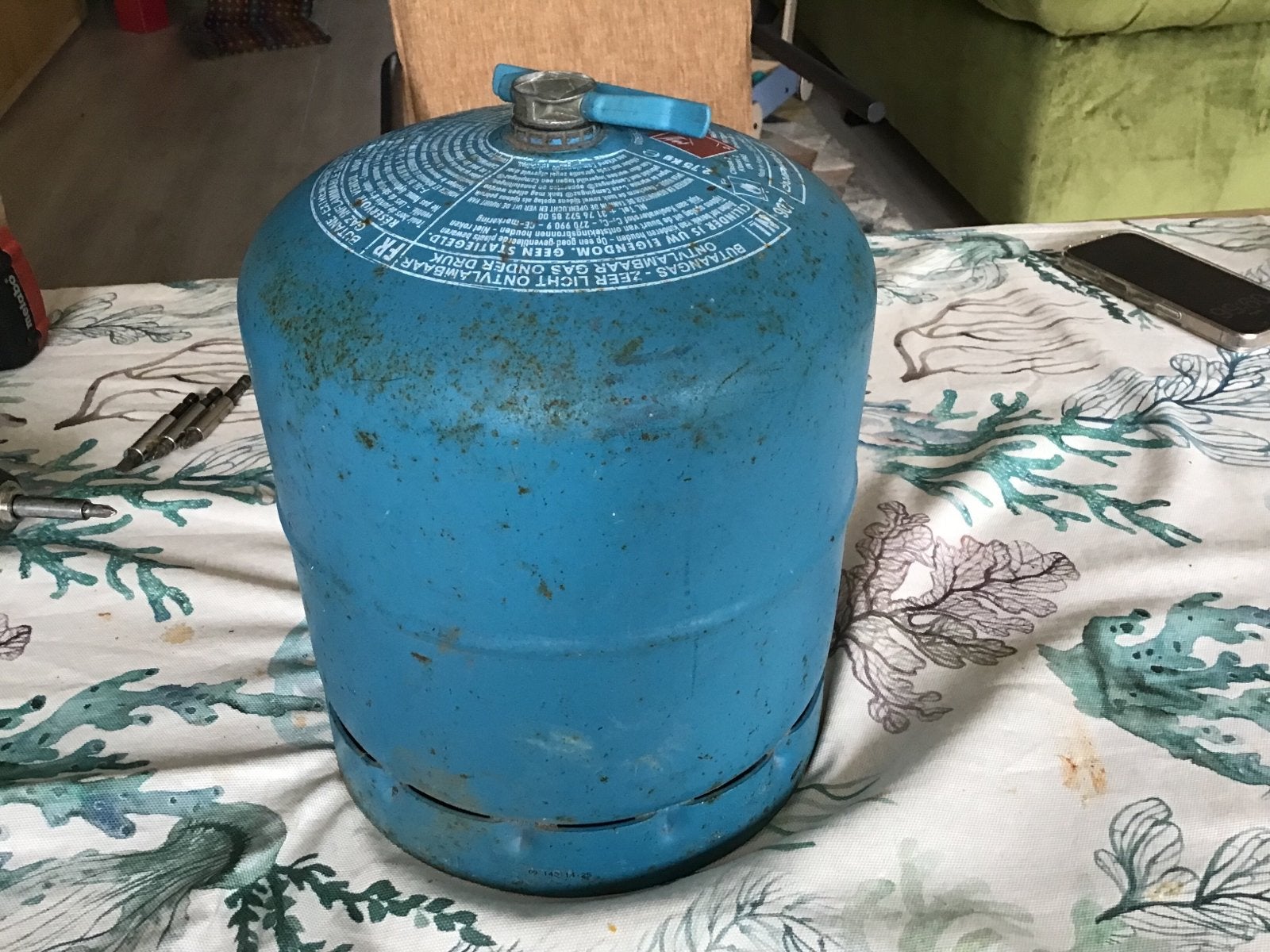 Campingaz gasfles R907, Ophalen, Gebruikt
