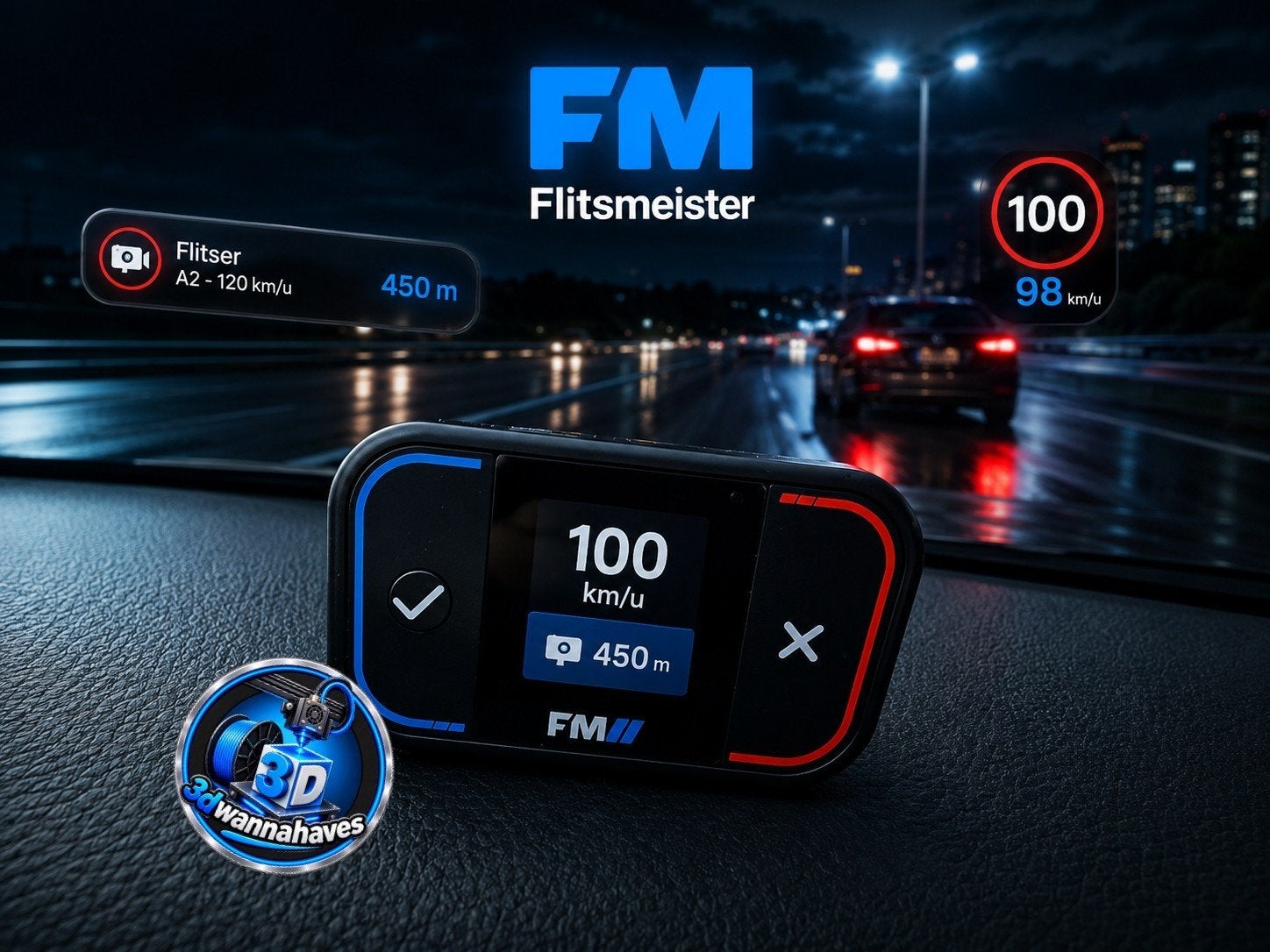 Flitsmeister Two Houder - Losse houder voor FM Two, Auto diversen, Carkits, Ophalen of Verzenden, Nieuw