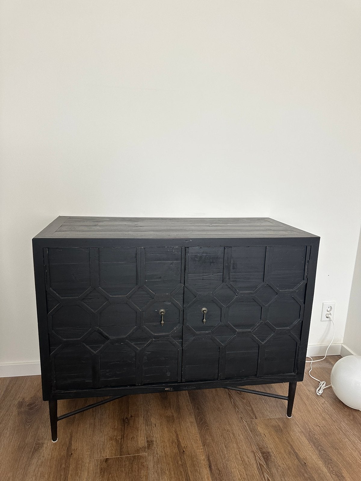 BePureHome Bequest Dressoir Hout – Zwart, Huis en Inrichting, Kasten | Dressoirs, Ophalen, Gebruikt, 100 tot 150 cm, 25 tot 50 cm