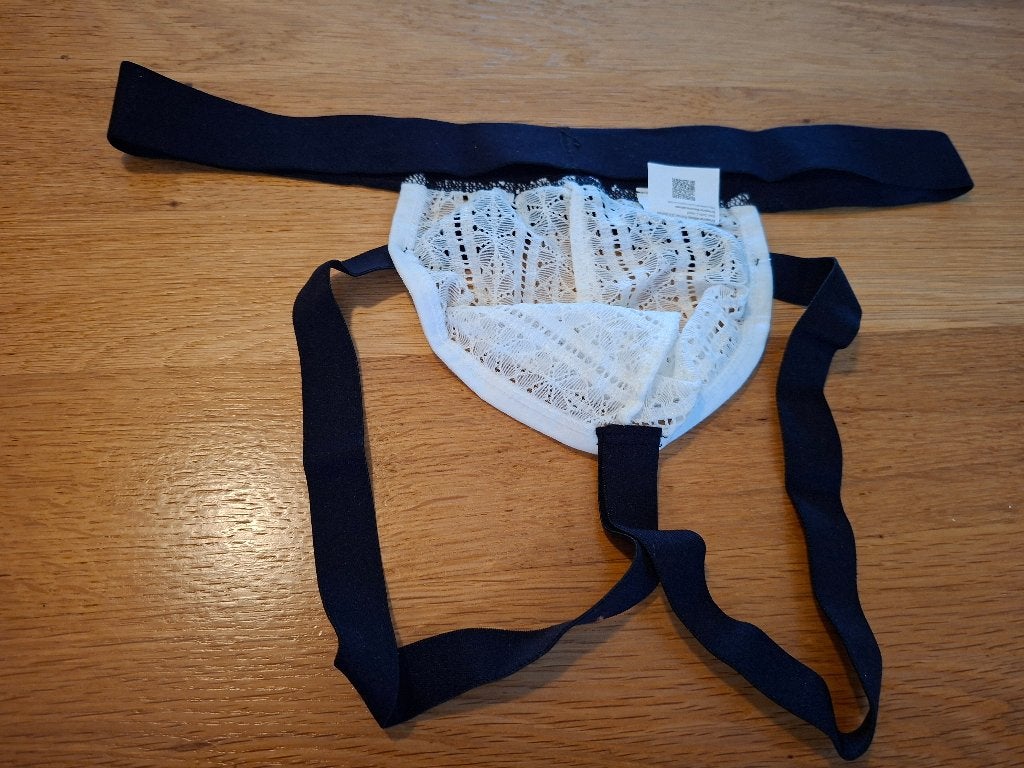 Witte kanten jockstrap maat xl, Verzenden, Wit, Overige typen