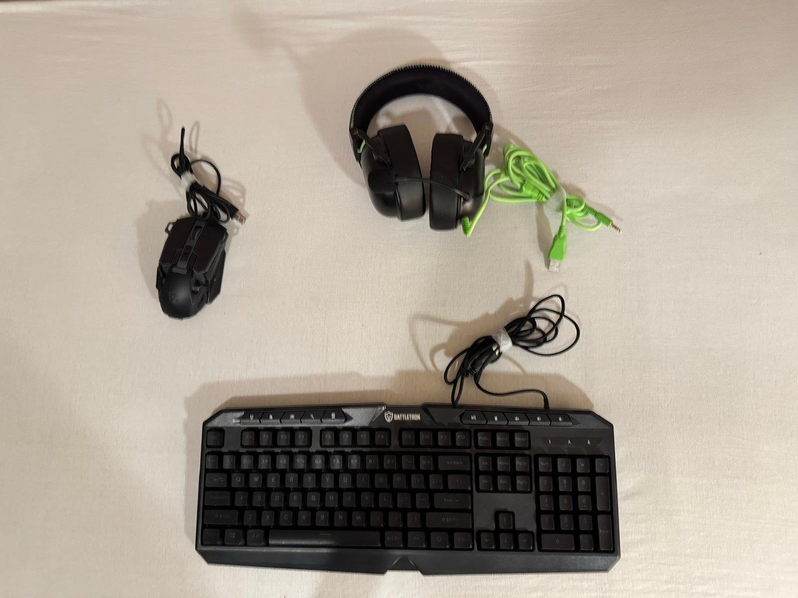 Mooie Battletron gamingset met RGB, zgan., Ophalen of Verzenden, Zo goed als nieuw
