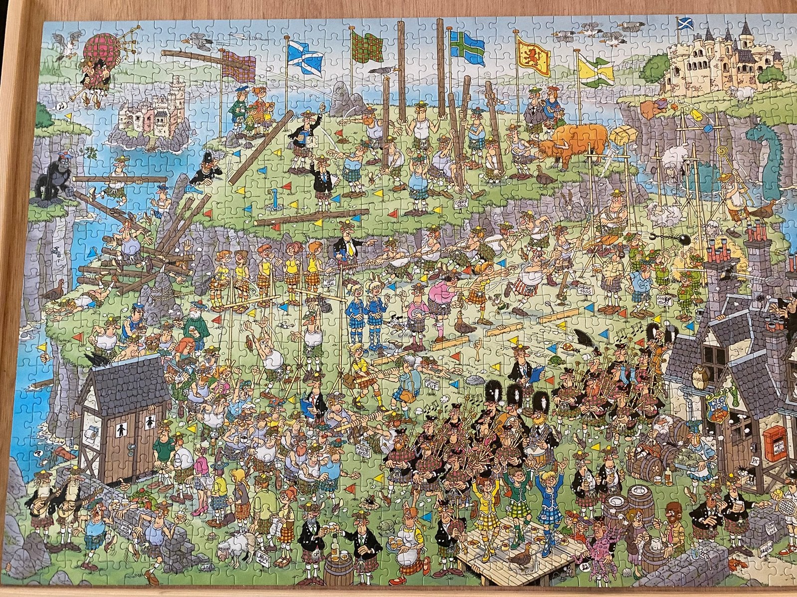 Puzzel Jan van Haasteren Highland games 1000 stukjes, Ophalen of Verzenden
