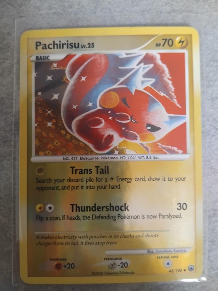 Pachirisu LV.25 Pokémon Kaart (43/100) - Diamond & Pearl, Ophalen of Verzenden, Gebruikt, Losse kaart