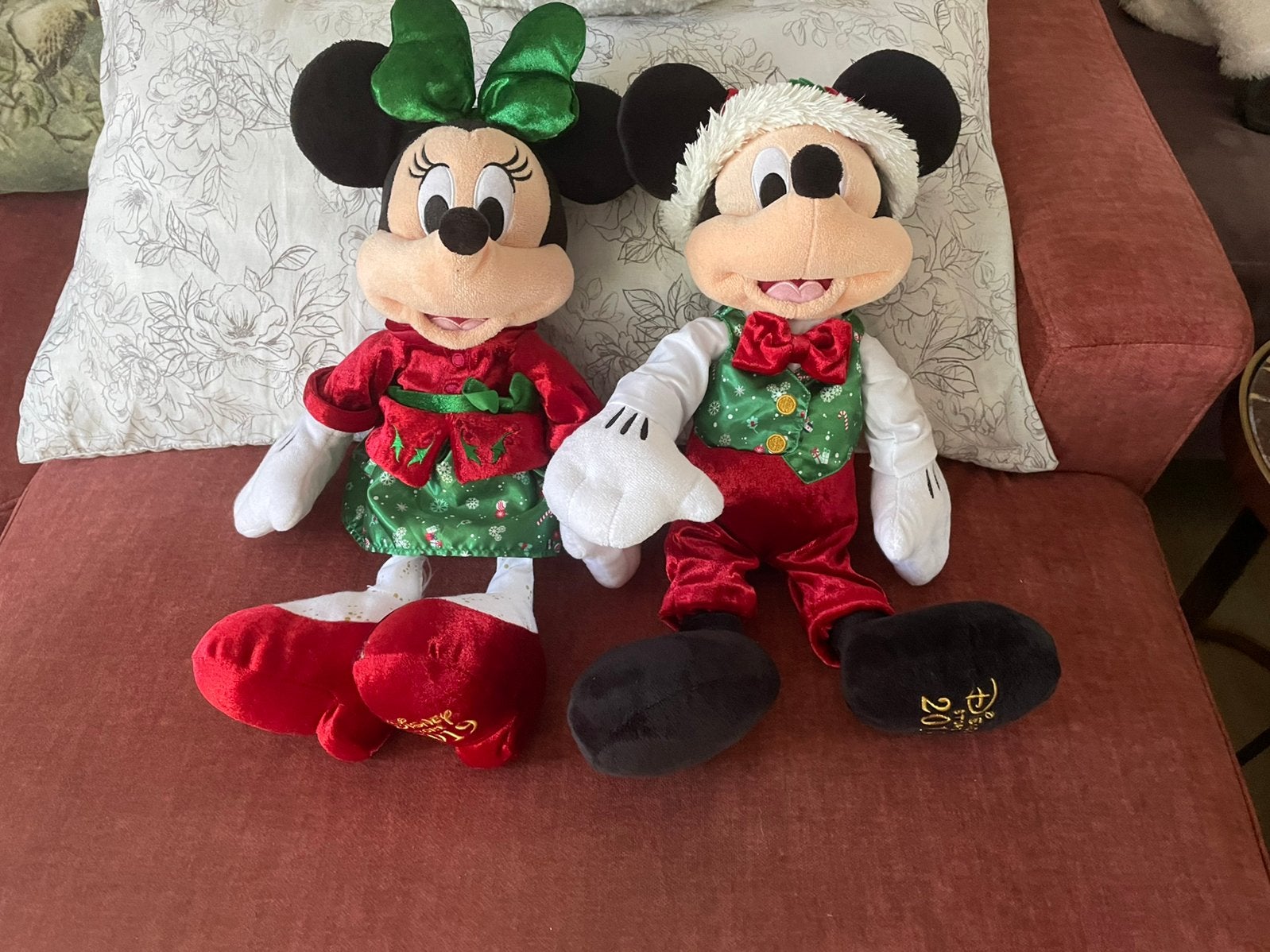 Mickey en minnie mouse kerstknuffels 2019, Ophalen, Mickey Mouse, Zo goed als nieuw, Knuffel