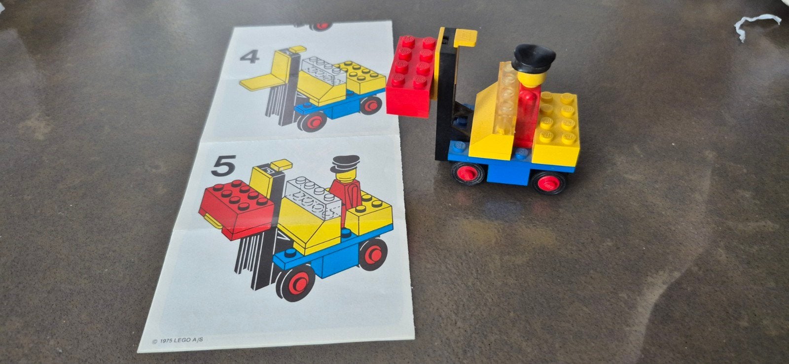 Vintage LEGO 615 Vorkheftruck met Instructies, Ophalen of Verzenden, Gebruikt, Overige merken
