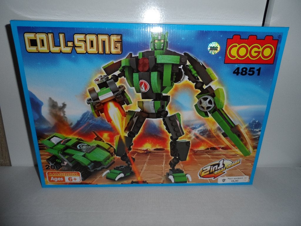 Cogo bouwstenen set - Transformer 2 in 1 - Robot/Auto *Zgan*, Ophalen of Verzenden, Zo goed als nieuw, Overige merken