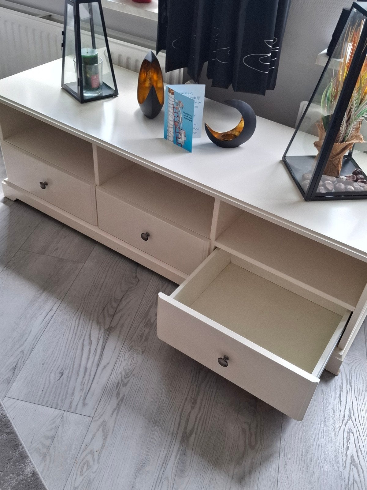 Tv meubel wit, Ophalen, 100 tot 150 cm, Zo goed als nieuw, Minder dan 100 cm