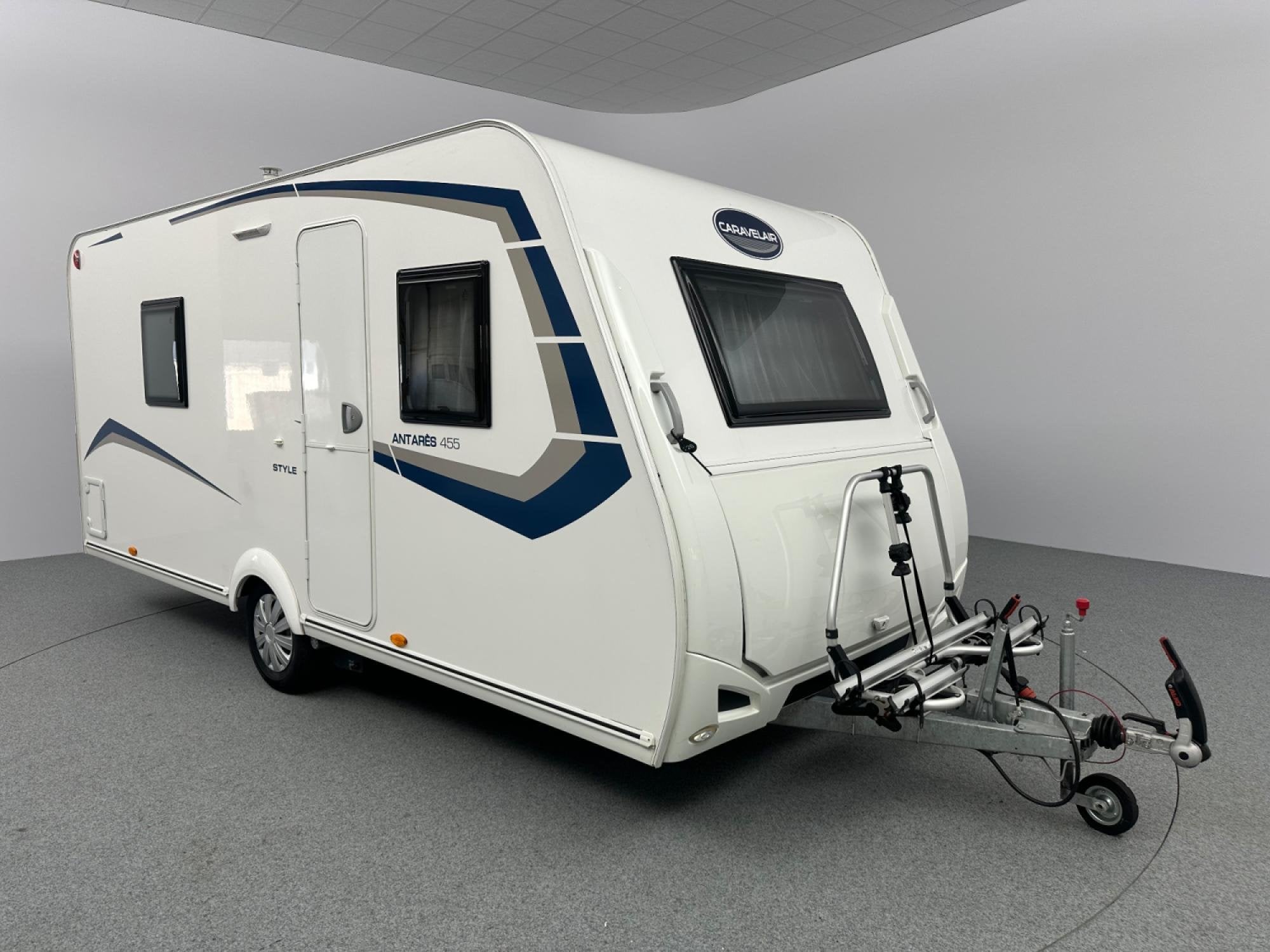 Caravelair Antares 455 Mover Luifel Fietsendrager, Caravans en Kamperen, Caravans, Vast bed, Hordeur, Rondzit, Bedrijf