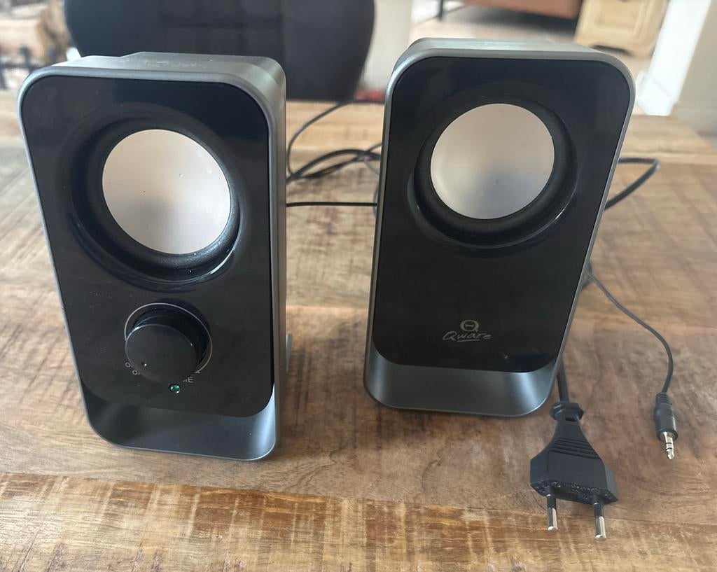 Qware pc speakers, Ophalen of Verzenden, Gebruikt, Audiokanaal 2