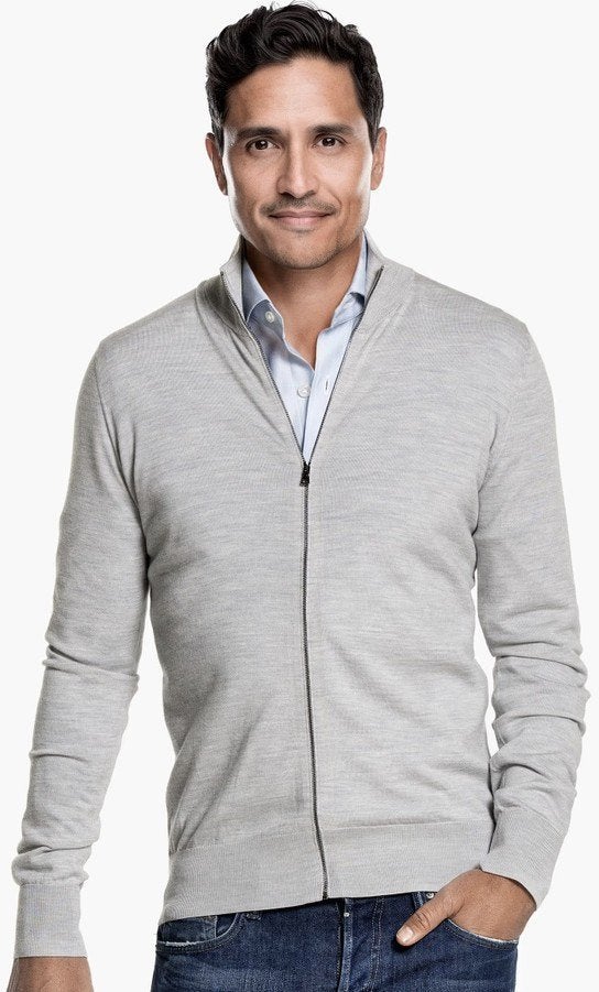 Joe Merino - vest - L - limestone grey - uitstekende staat, Kleding | Heren, Maat 52/54 (L), Joe Merino, Ophalen of Verzenden