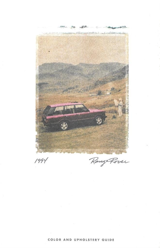 RANGE ROVER "Color and upholstery", Ophalen of Verzenden, Zo goed als nieuw, Overige merken