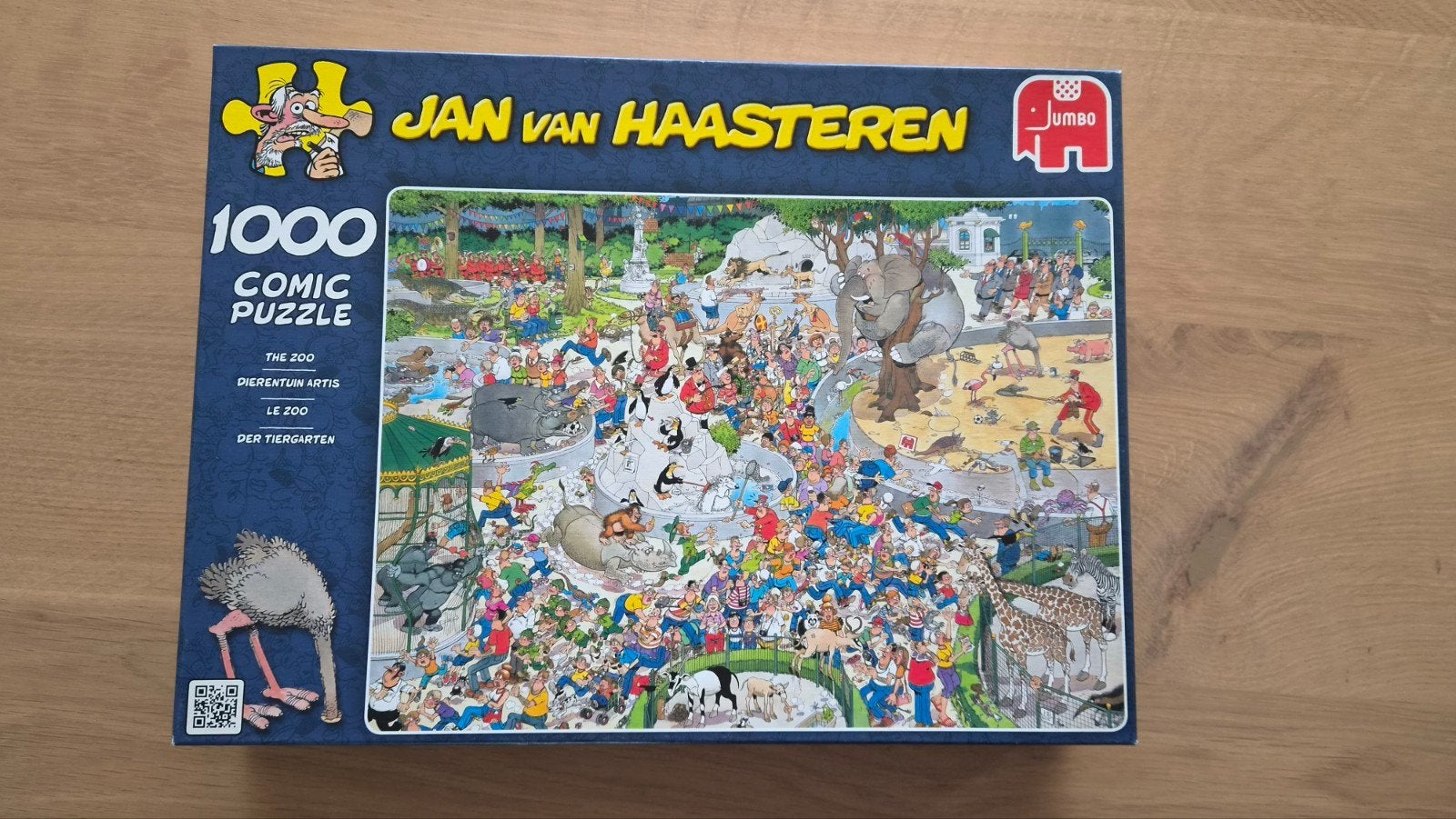 Jan van Haasteren puzzel - Dierentuin Artis 1000 stukjes, Ophalen of Verzenden, 500 t/m 1500 stukjes, Zo goed als nieuw, Legpuzzel