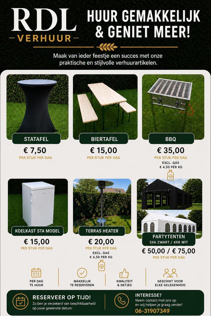 Te huur, Ophalen, Zo goed als nieuw, Overige