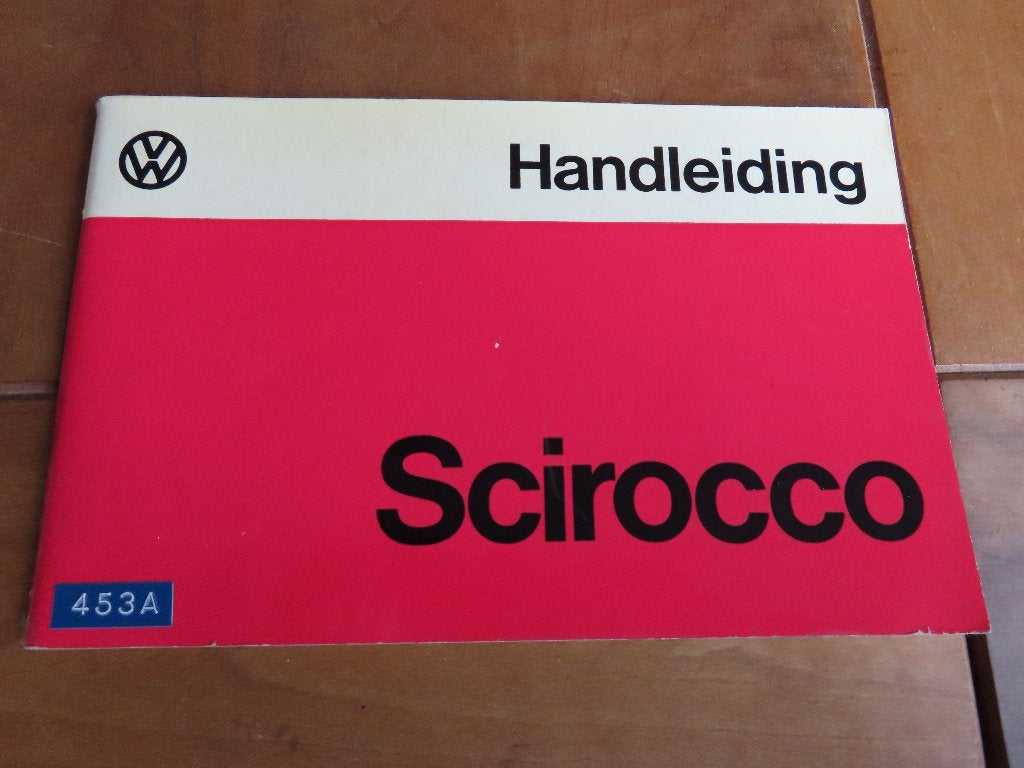 Instructieboek Volkswagen Scirocco 1974, zeer mooi!, Auto diversen, Handleidingen en Instructieboekjes, Ophalen of Verzenden
