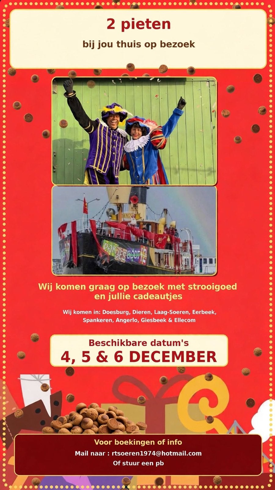 Pieten op bezoek, Ophalen of Verzenden