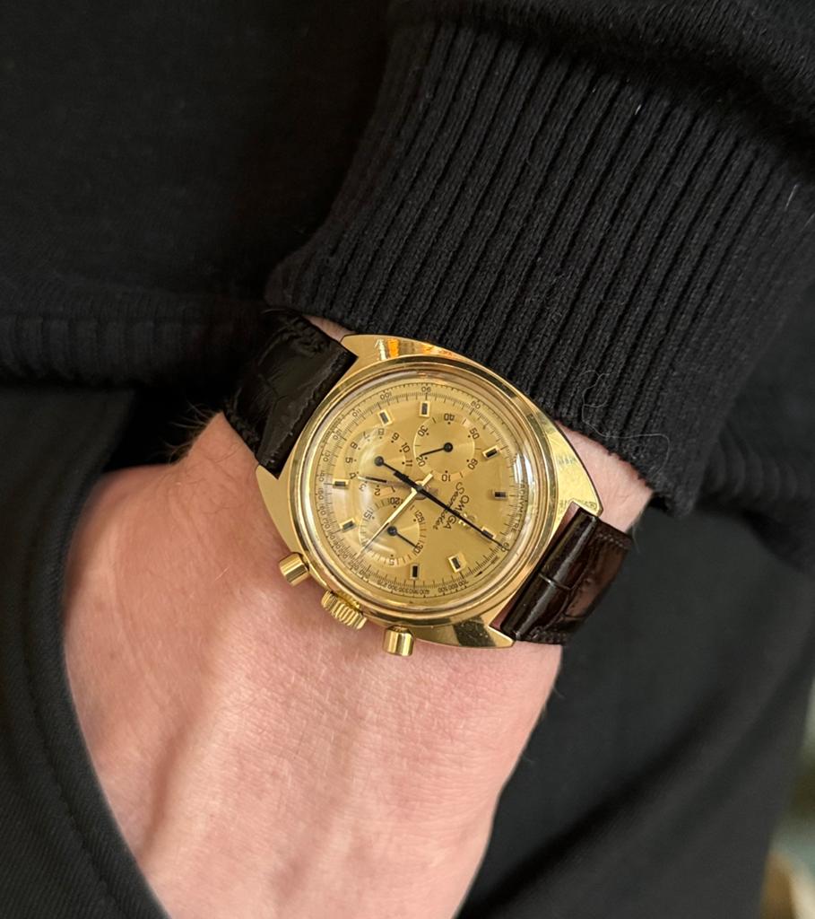 Omega Seamaster Chronograph 18k goud - 145.016, Sieraden, Tassen en Uiterlijk, Horloges | Antiek, Met bandje, Polshorloge, Omega