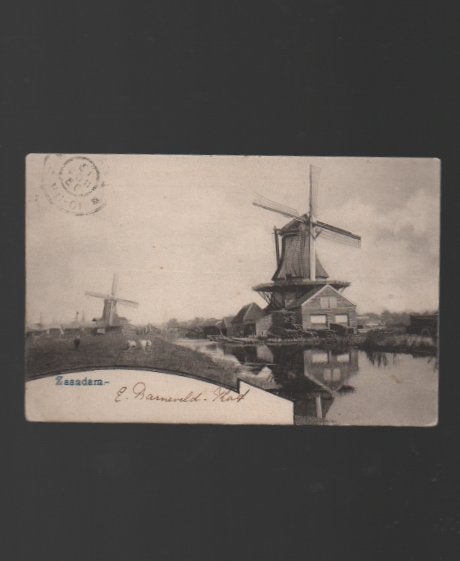 Zaandam Westzijderveld Molen De Liefde & Paltrokmolen de Pet, Ophalen of Verzenden, Voor 1920, Gelopen, Noord-Holland