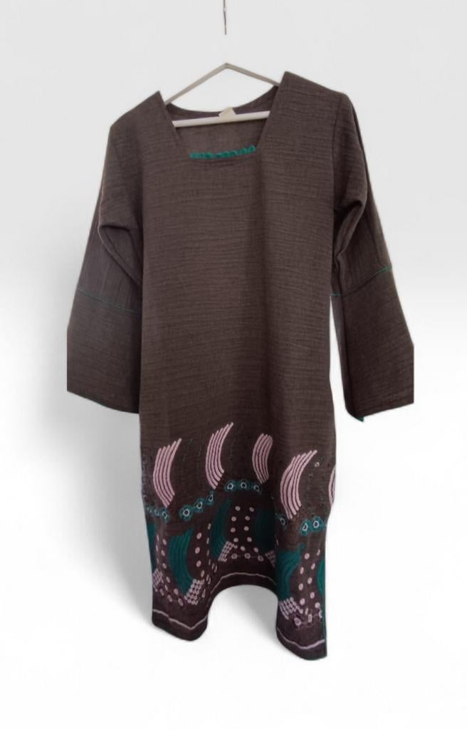 Shalwar khamies uit Pakistan., Onbekend, Grijs, Gedragen, Boven de knie