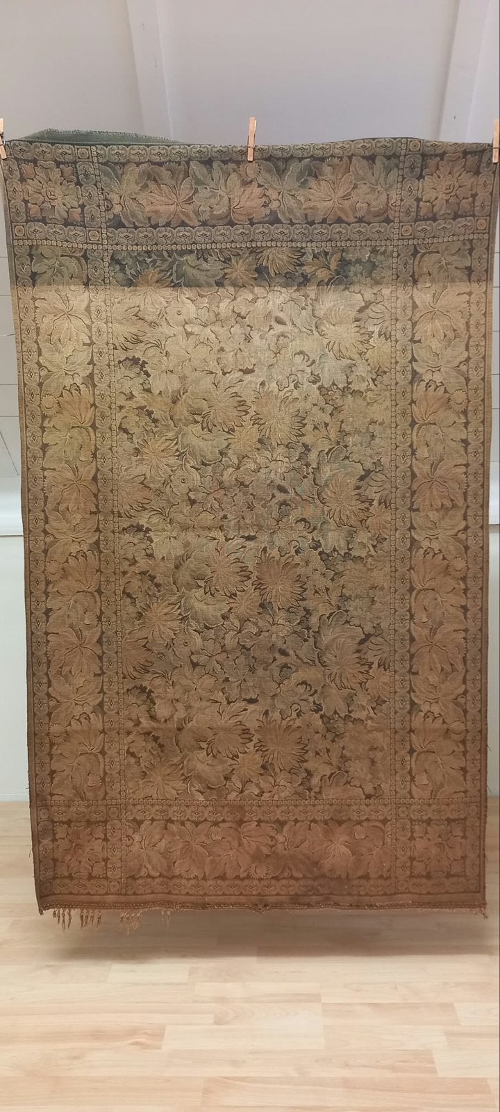 Antiek Gobelin Wandkleed - Bloemmotief 150x90 cm, Ophalen of Verzenden