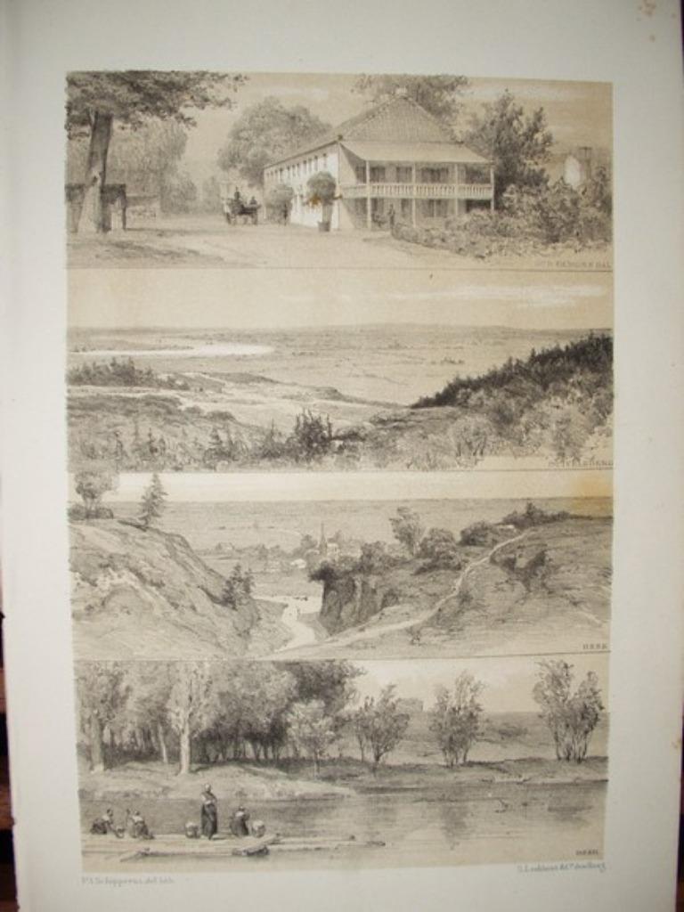 012/ Oud Berg en Dal/ Beek en Duivelsberg Foto Litho 1887, Antiek en Kunst, Kunst | Litho's en Zeefdrukken, Ophalen of Verzenden