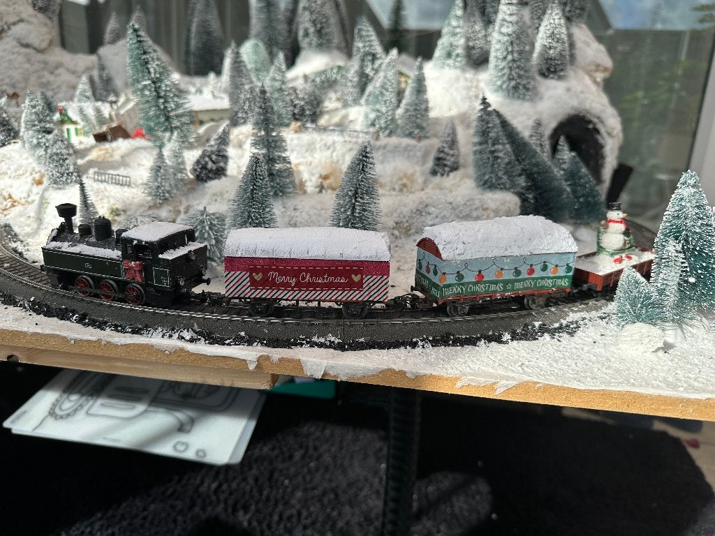 Trein baan kerst dorp., Ophalen, Wisselstroom, Gebruikt, Overige typen