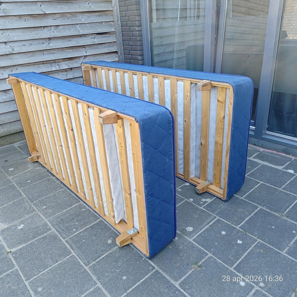 Boxspring onderstel 90x210  (2) geveerd., Ophalen, 90 cm, 210 cm, Tweepersoons
