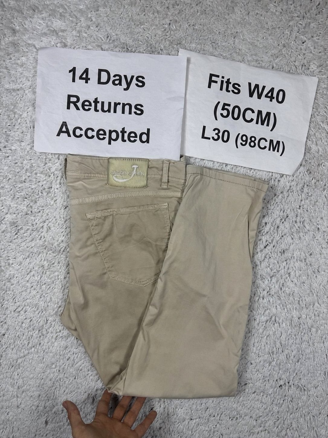 Jacob Cohën 688 Bard Chino Regular Slim Beige W40 L30 3204, G, G, Beige, G