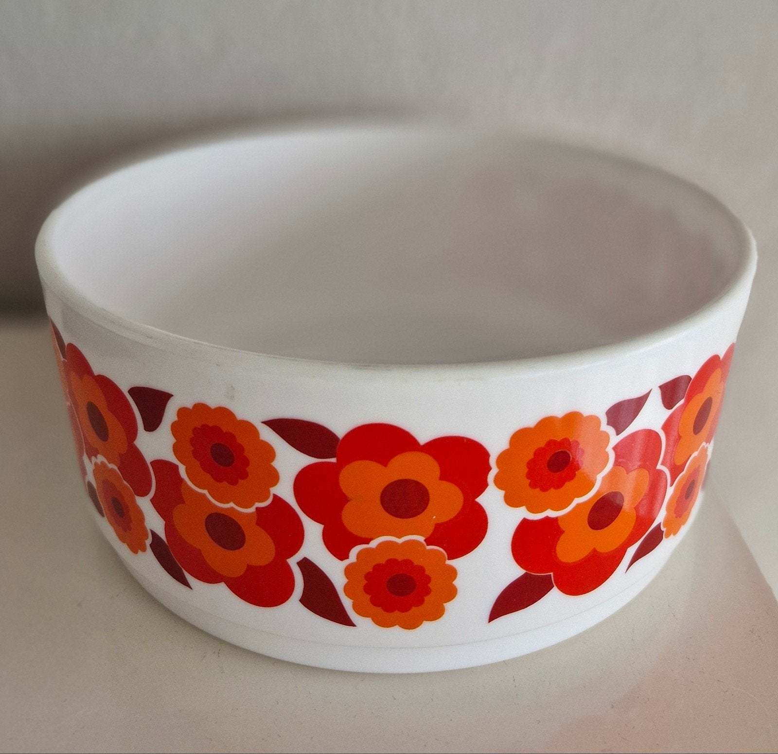 Vintage schaal Arcopal Lotus met bloemmotief, Ophalen of Verzenden