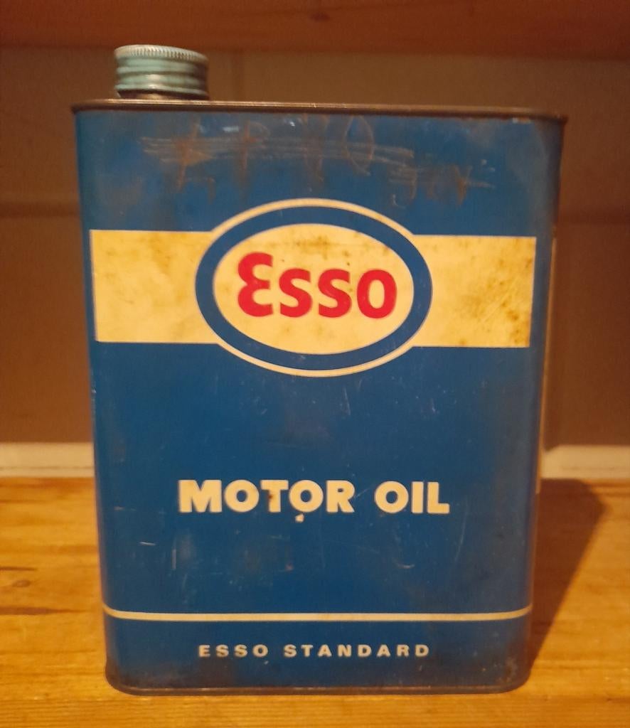 Esso  olieblik, Ophalen of Verzenden, Gebruikt, Overige