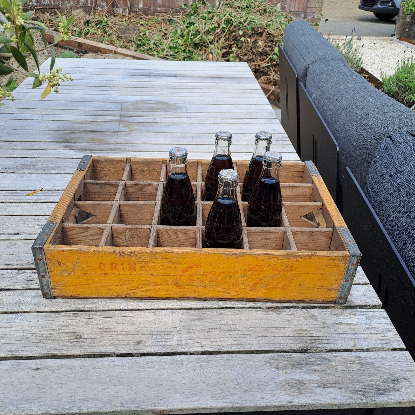 Coca cola kratje met 4 flesjes, Ophalen of Verzenden