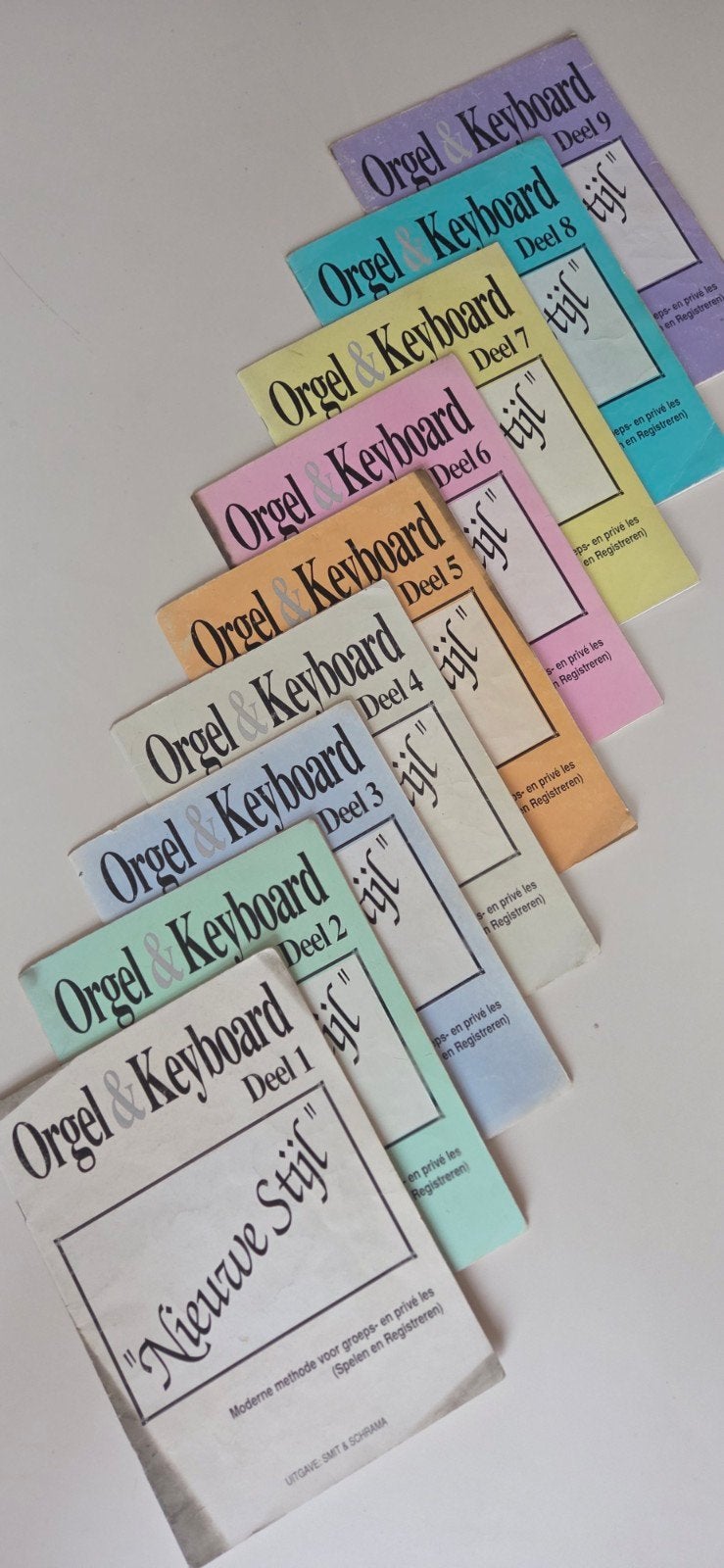 Orgel & Keyboard lesboeken - Deel 1 t/m 9, Ophalen of Verzenden, Gebruikt